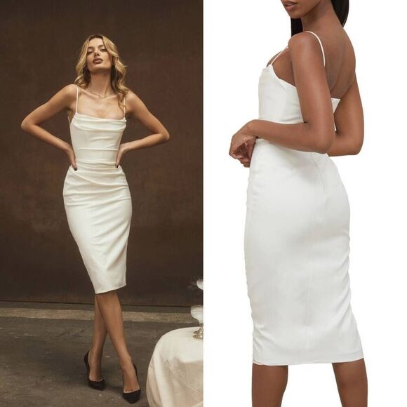 House of CB Dresses & Skirts - House of CB Anja Satin Corset Midi Dress L $285